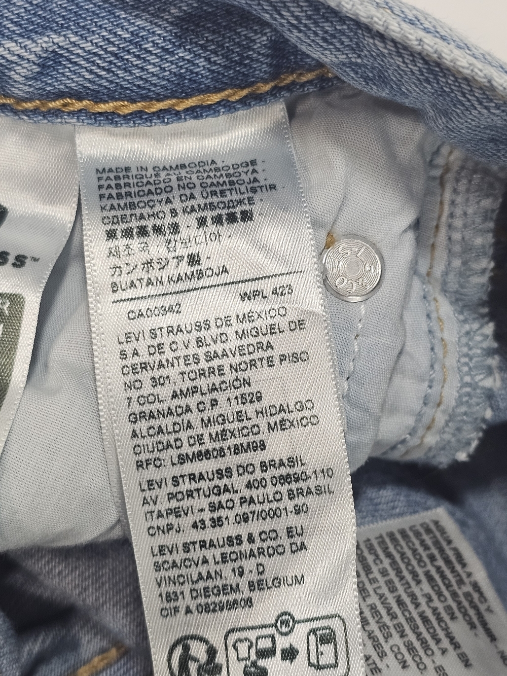 Levi's Premium Ribcage Straight Ankle Jeans Womens 24 Light Wash High Rise Retro - Picture 6 of 16